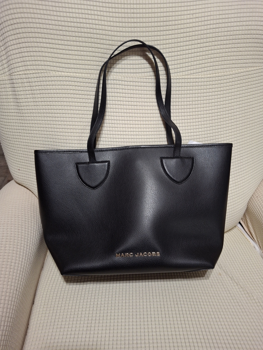Marc Jacobs Black Leather Tote Bag